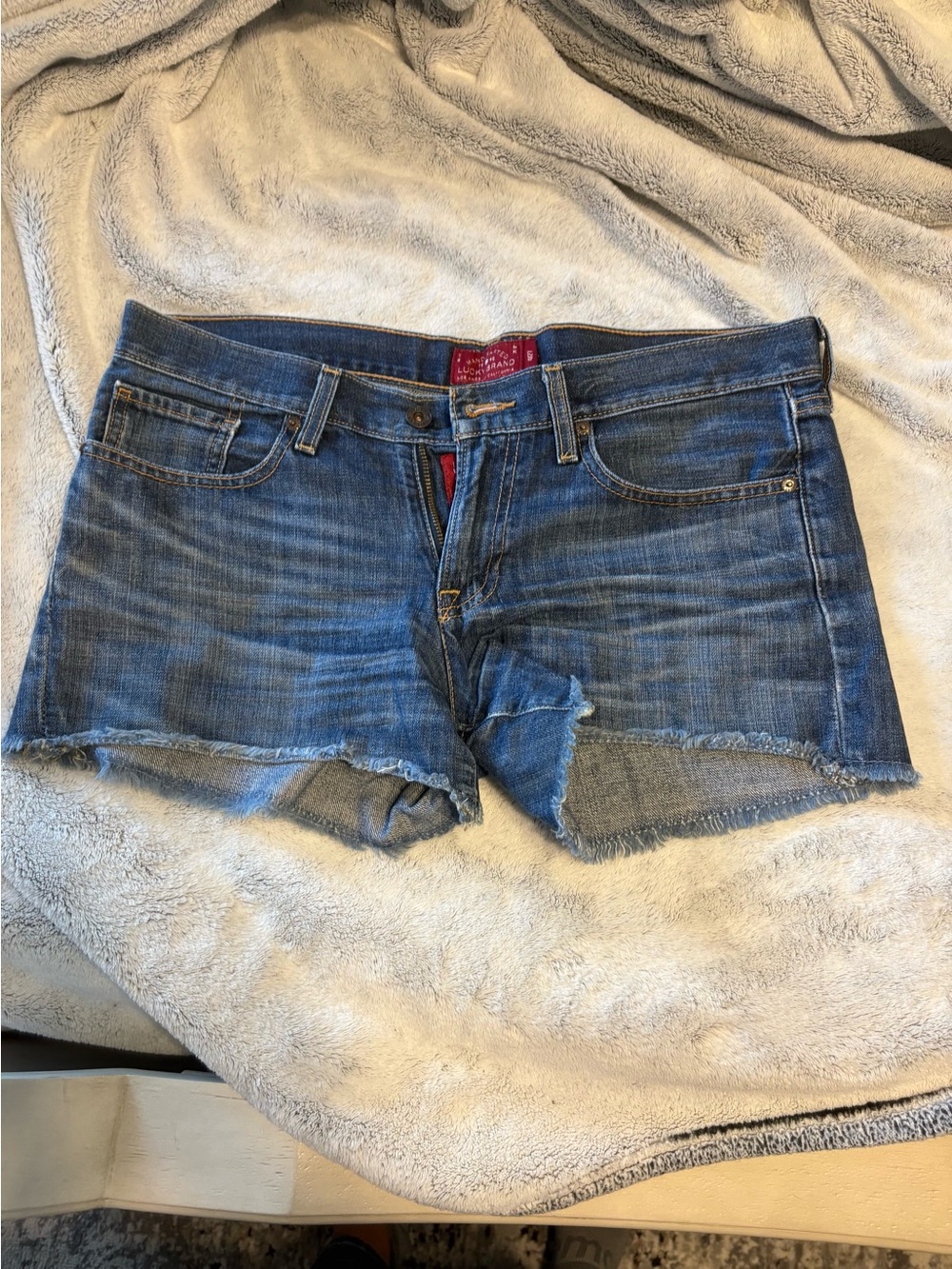 Lucky Brand Distressed Blue Denim Cutoff Shorts- size 4/27